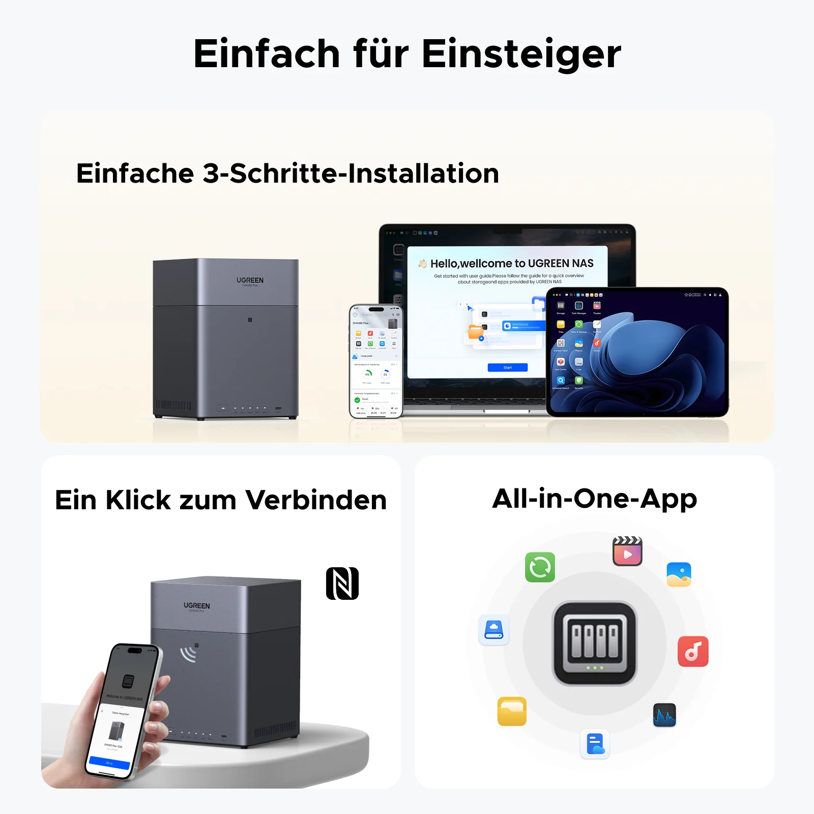 UGREEN NASync DH4300 Plus 4-Bay 128TB NAS - Image 6