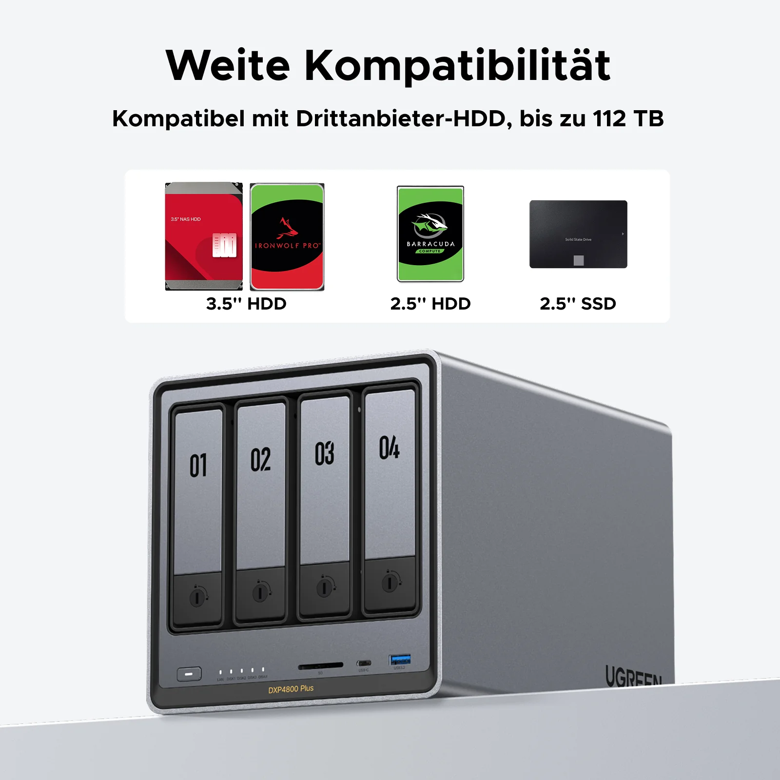 UGREEN NASync DXP4800 Plus 4-Bay 10GbE NAS - Image 4