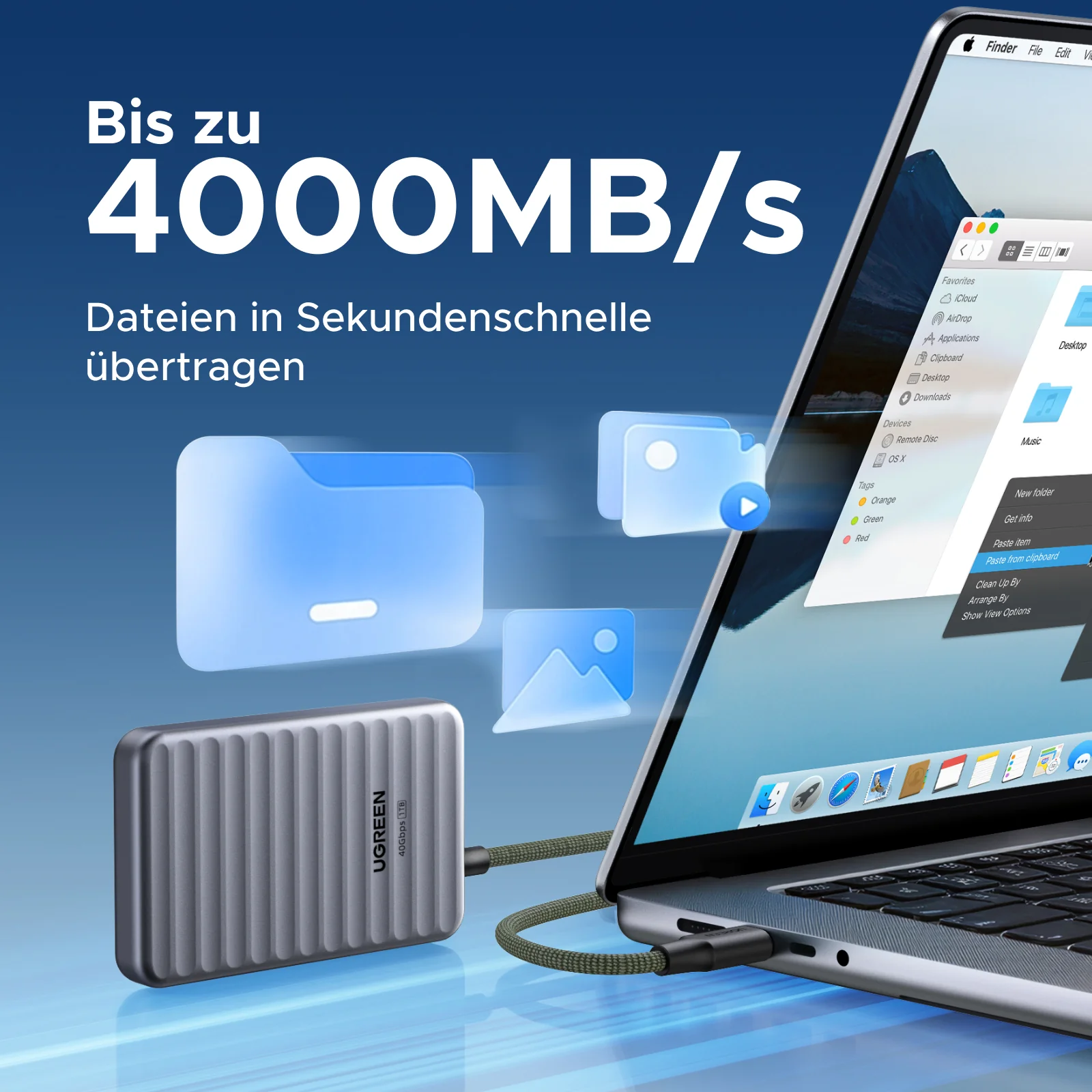 UGREEN NeoDrive Go D710 40Gbps Externe SSD (1TB) - Image 5